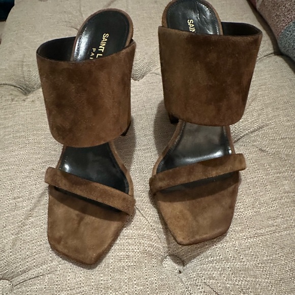 YSL Suede Sandals. - Picture 5 of 8